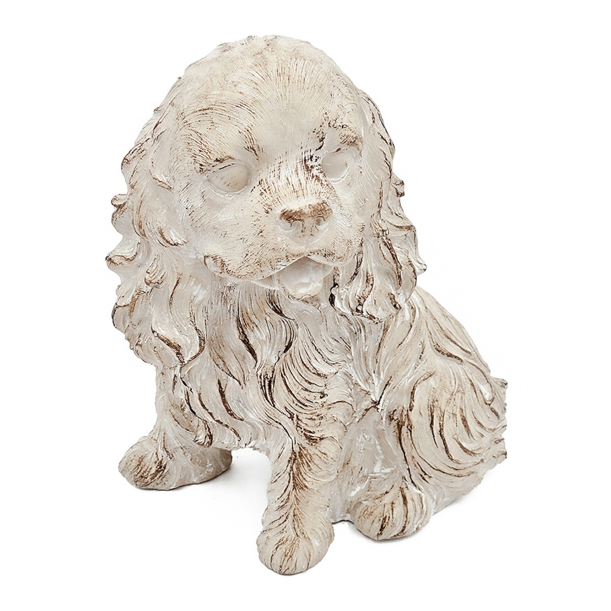 Artekko Cement Μπεζ Τσιμεντένιο Διακοσμητικό Σκυλάκι (19x14x22)cm