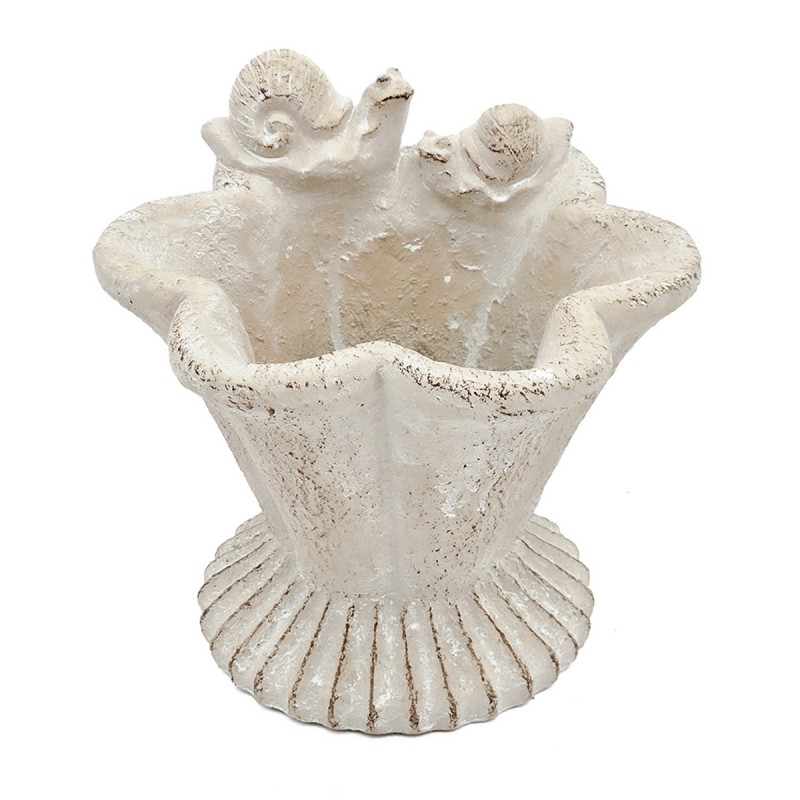 Artekko Cement Μπεζ Τσιμεντένιο Διακοσμητικό Δοχείο Κασπώ (25.5x24x22.5)cm