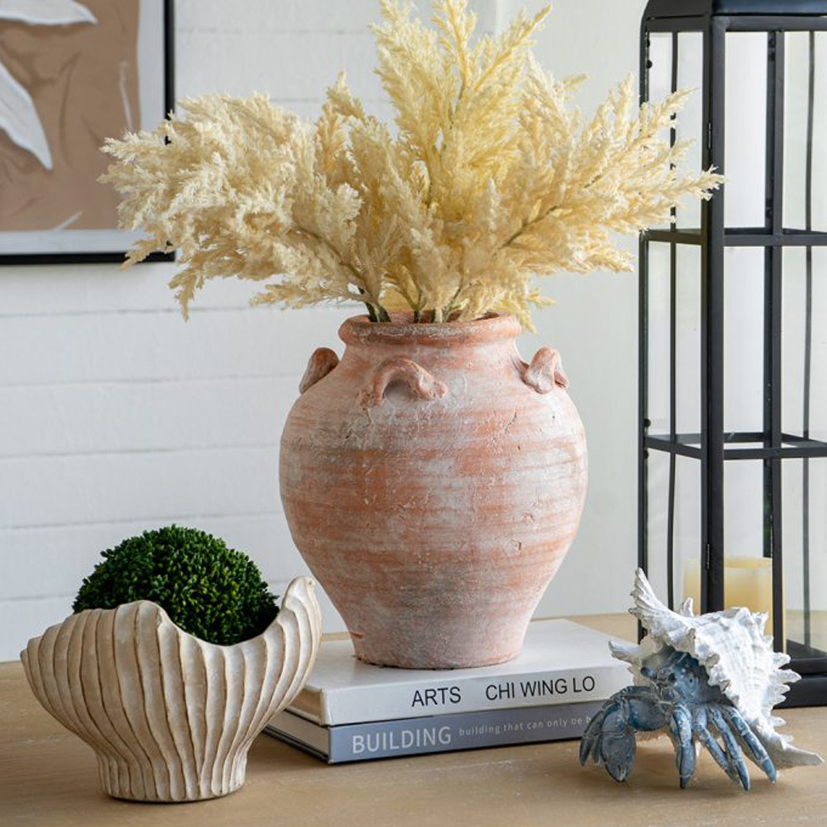Artekko Candia Βάζο από Τερακότα (22x22x24.5)cm