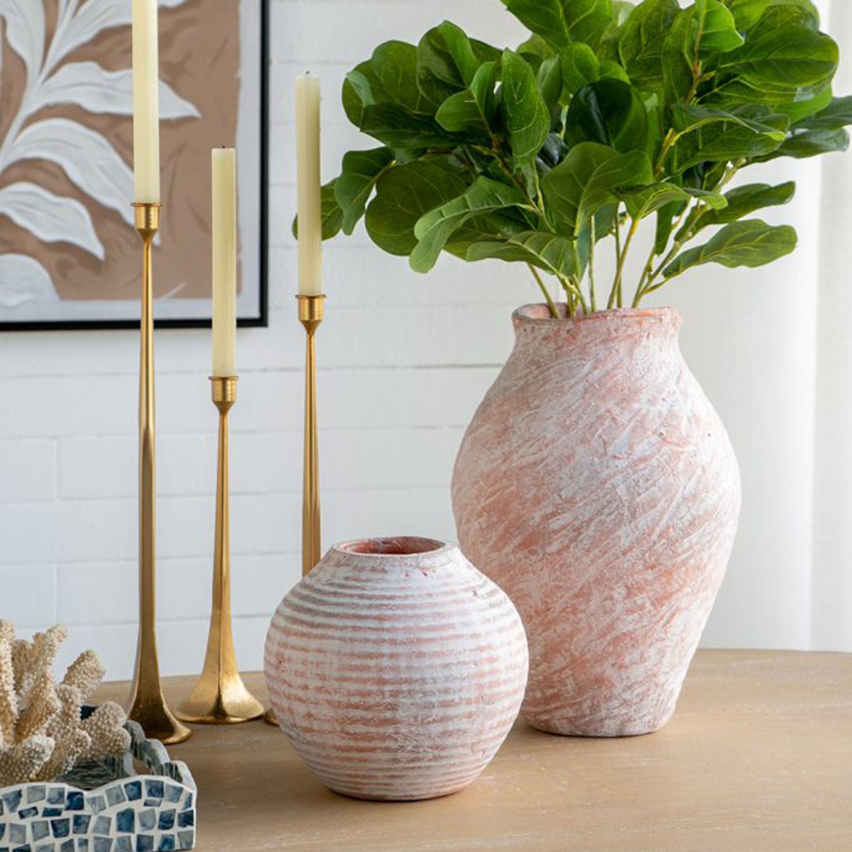 Artekko Candia Βάζο από Τερακότα (26x26x38)cm