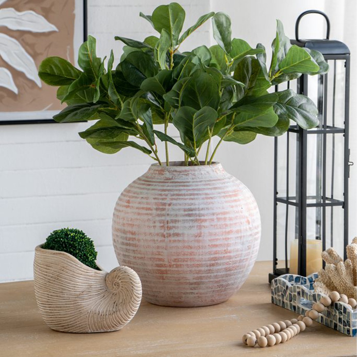 Artekko Candia Βάζο από Τερακότα (30x30x29)cm