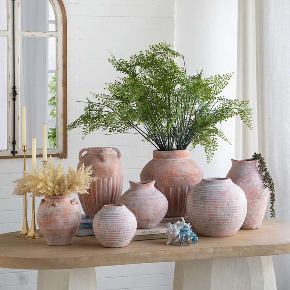 Artekko Candia Βάζο από Τερακότα (30x30x29)cm