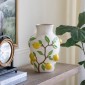 Artekko Lemon Εκρού Κεραμικό Βάζο με Λεμόνια (22.8x22.8x32)cm