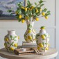 Artekko Lemon Εκρού Κεραμικό Βάζο με Λεμόνια (22.8x22.8x32)cm