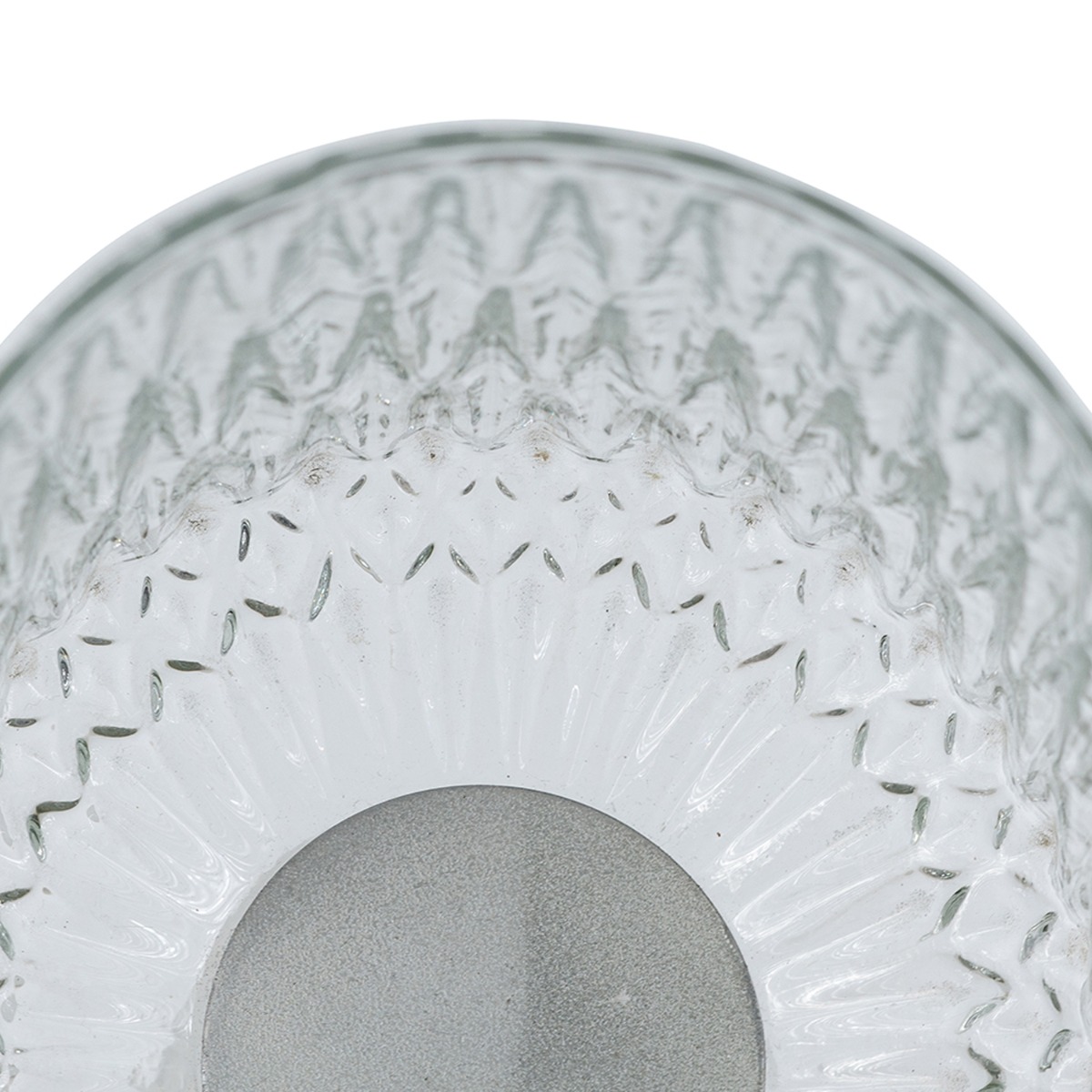 Artekko Marble Διάφανο Γυάλινο Κηροπήγιο σε Λευκή Μαρμάρινη Βάση (13x13x20)cm