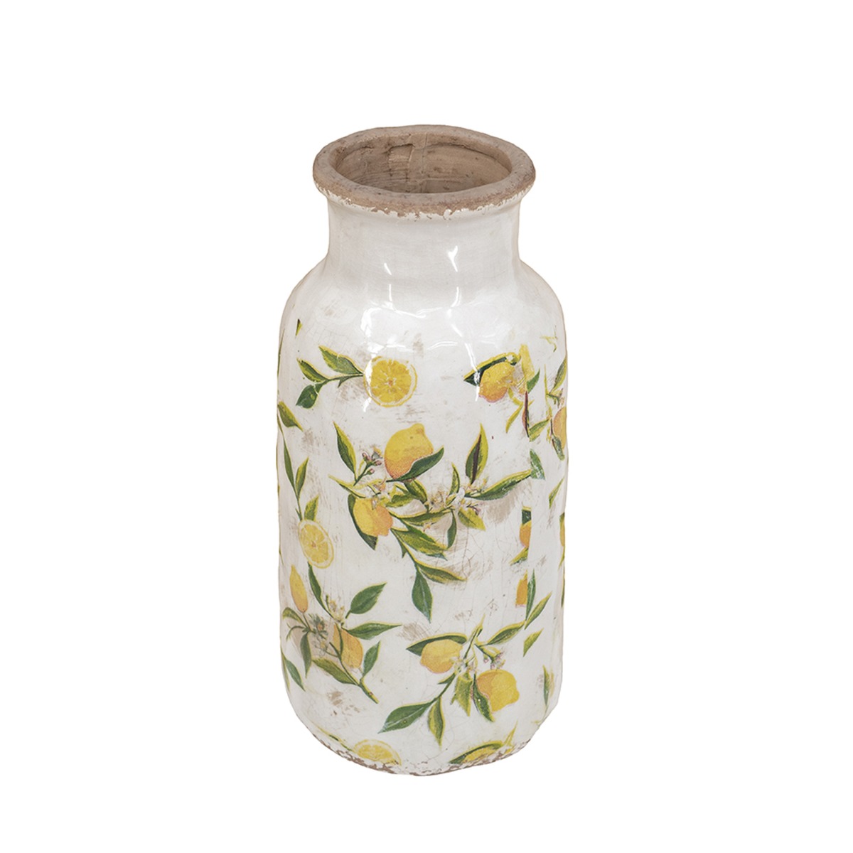 Artekko Lemon Λευκό Κεραμικά Βάζο με Λεμόνια (30x14.5x14.5)cm Artekko Lemon Λευκό Κεραμικά Βάζο με Λεμόνια (30x14.5x14.5)cm