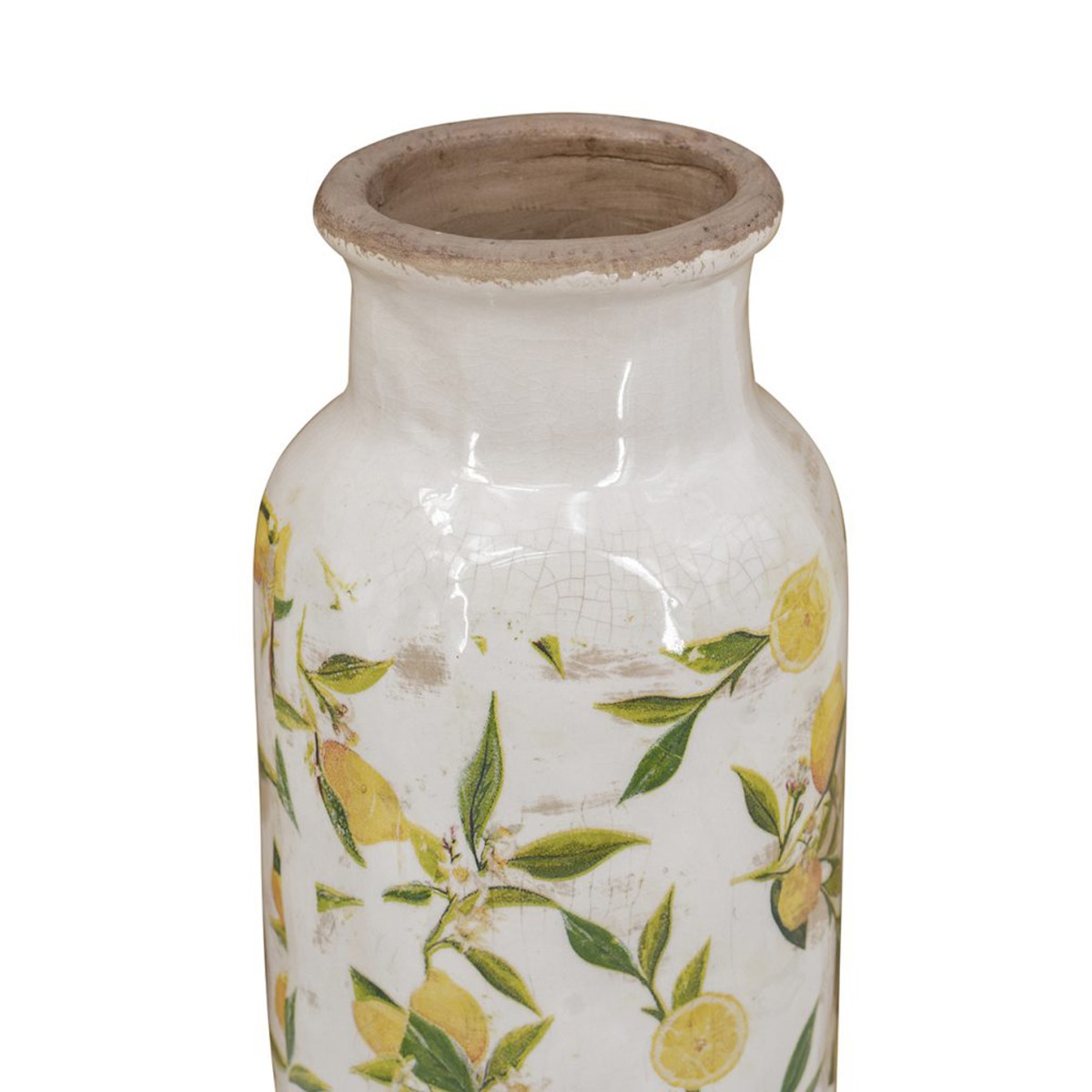 Artekko Lemon Λευκό Κεραμικά Βάζο με Λεμόνια (30x14.5x14.5)cm Artekko Lemon Λευκό Κεραμικά Βάζο με Λεμόνια (30x14.5x14.5)cm