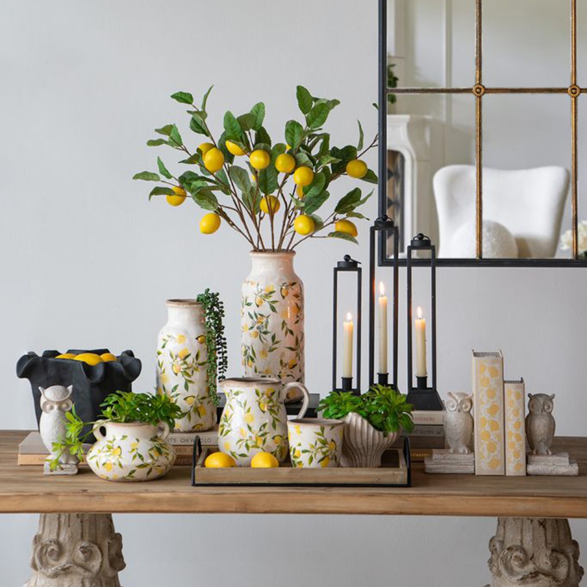 Artekko Lemon Λευκό Κεραμικά Βάζο με Λεμόνια (30x14.5x14.5)cm Artekko Lemon Λευκό Κεραμικά Βάζο με Λεμόνια (30x14.5x14.5)cm