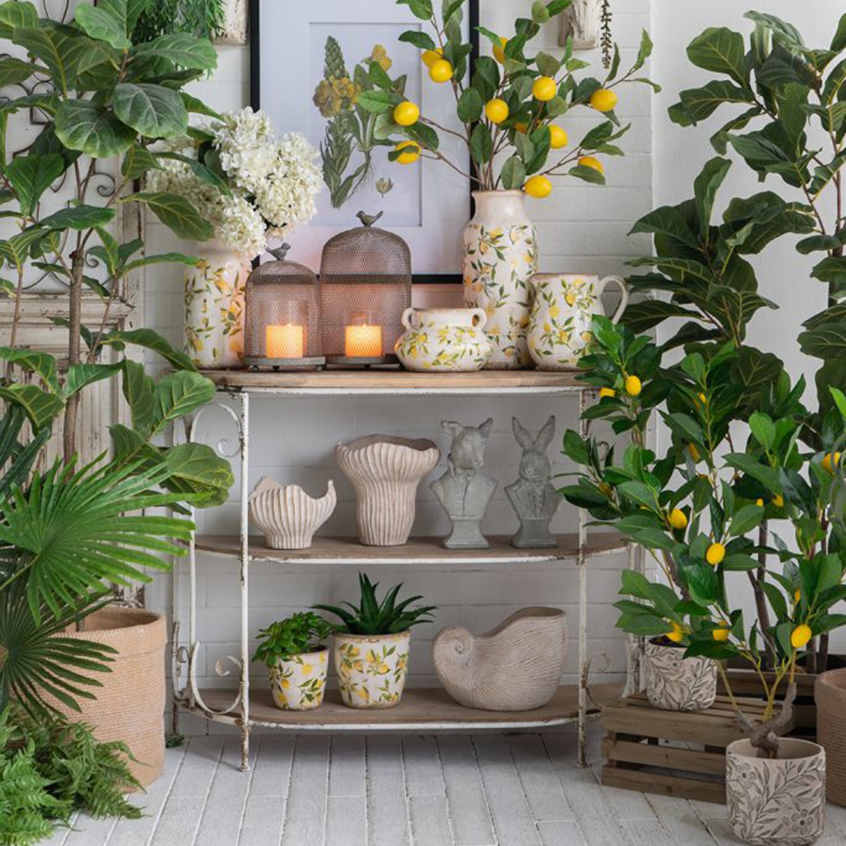 Artekko Lemon Λευκό Κεραμικά Βάζο με Λεμόνια (30x14.5x14.5)cm Artekko Lemon Λευκό Κεραμικά Βάζο με Λεμόνια (30x14.5x14.5)cm