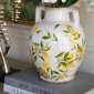 Artekko Lemon Λευκό Κεραμικό Βάζο με Λεμόνια (22x17x17)cm