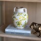 Artekko Lemon Λευκό Κεραμικό Βάζο με Λεμόνια (22x17x17)cm