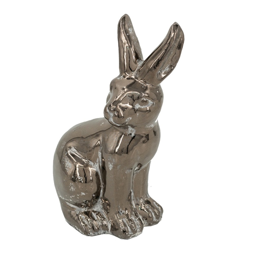 Artekko Candia Animal Μπρονζέ Διακοσμητικός Λαγός από Τερακότα (18x11x29)cm