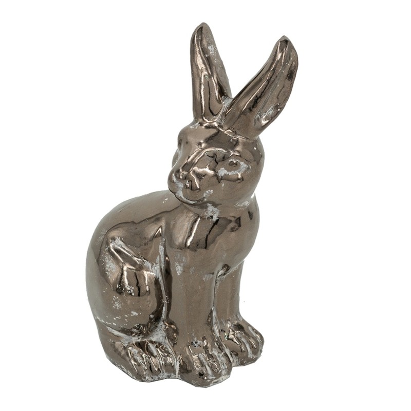 Artekko Candia Animal Μπρονζέ Διακοσμητικός Λαγός από Τερακότα (18x11x29)cm