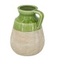 Artekko Candia Πράσινο Κεραμικό Βάζο με Μπεζ (15.5x14.5x20)cm