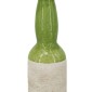 Artekko Candia Πράσινο Κεραμικό Βάζο με Μπεζ (9.5x9.5x35)cm
