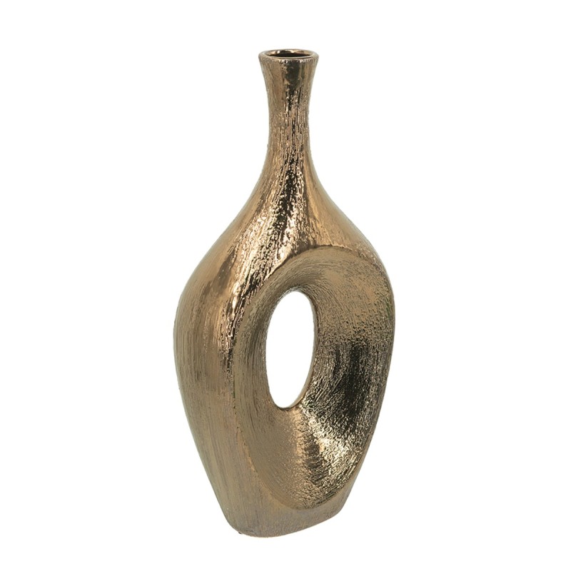 Artekko Lidded Μπρονζέ Κεραμικό Βάζο (23x9x48)cm