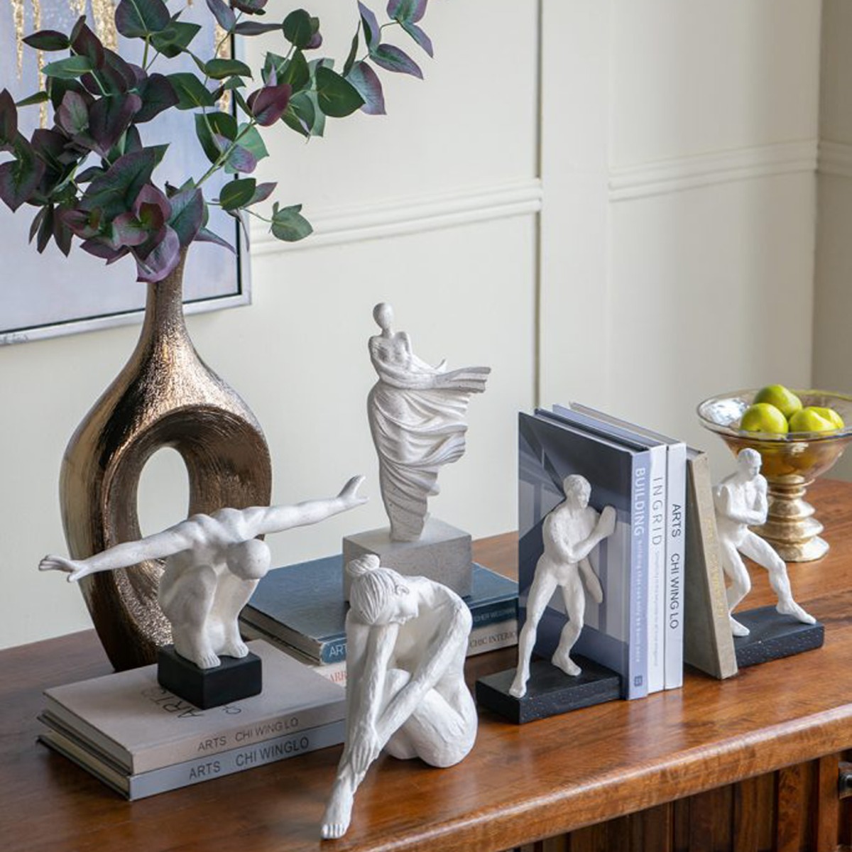 Artekko Lidded Μπρονζέ Κεραμικό Βάζο (23x9x48)cm