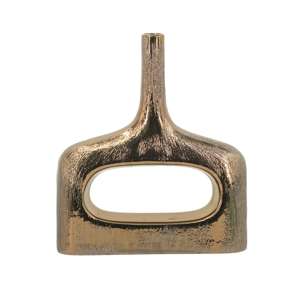 Artekko Lidded Μπρονζέ Κεραμικό Βάζο (23x7x33)cm