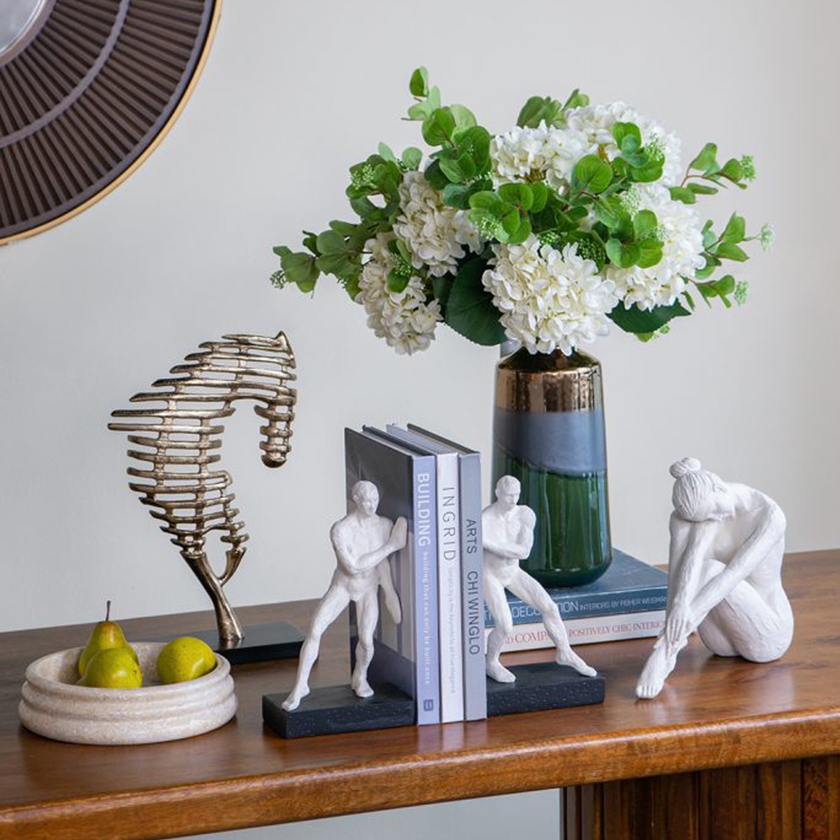 Artekko Electric Κεραμικό Βάζο σε Πράσινο με Μπρονζέ (14x14x30)cm Artekko Electric Κεραμικό Βάζο σε Πράσινο με Μπρονζέ (14x14x30)cm