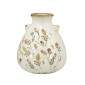 Artekko Aging Λευκό Κεραμικό Βάζο με Λουλούδια (17x17x19.5)cm