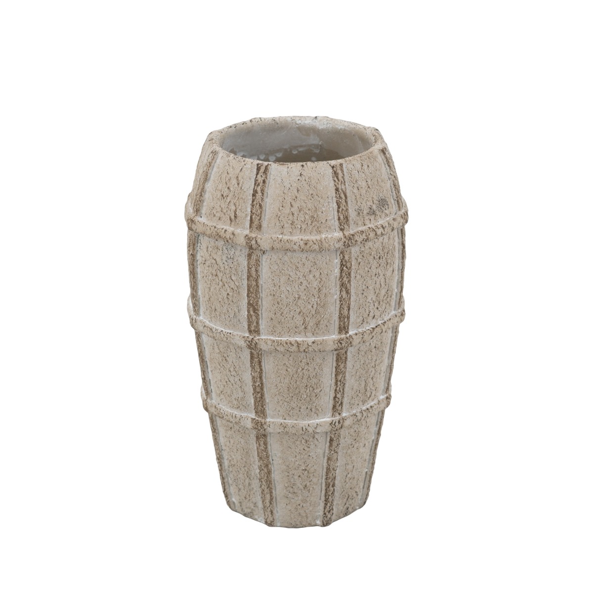 Artekko Cement Μπεζ Τσιμεντένιο Βάζο (13x13x23.5)cm