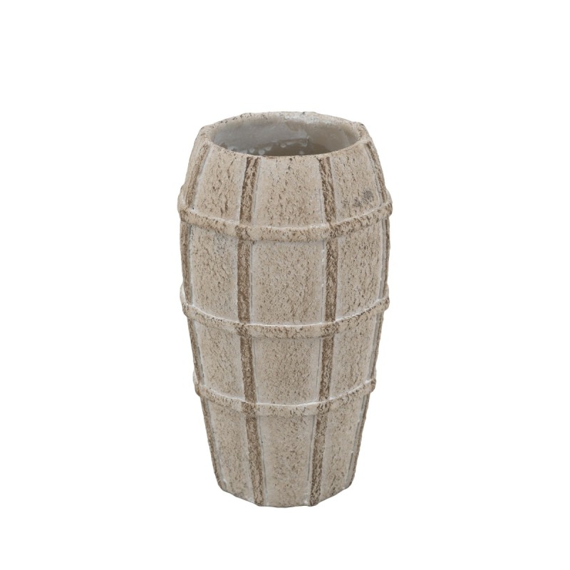 Artekko Cement Μπεζ Τσιμεντένιο Βάζο (13x13x23.5)cm