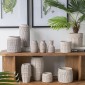 Artekko Cement Μπεζ Τσιμεντένια Κασπώ (19.5x19.5x17)cm 2pcs