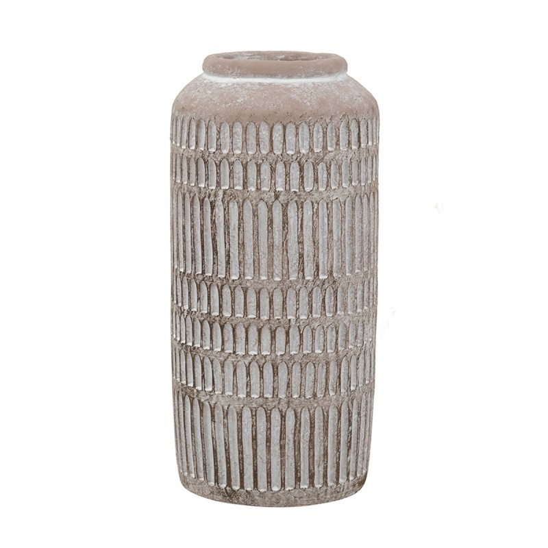 Artekko Cement Μπεζ Τσιμεντένιο Βάζο (14x14x30)cm