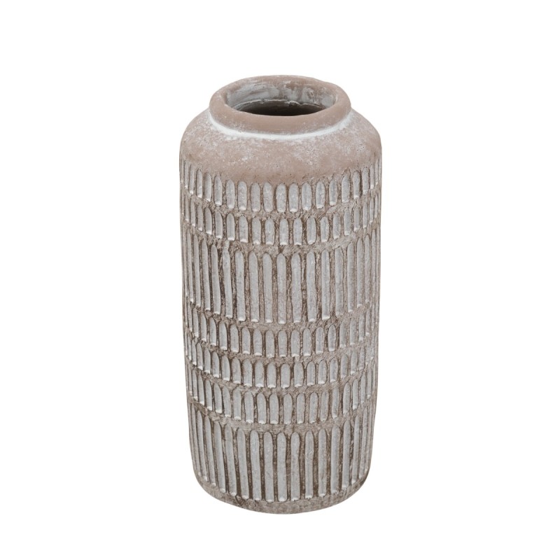 Artekko Cement Μπεζ Τσιμεντένιο Βάζο (14x14x30)cm