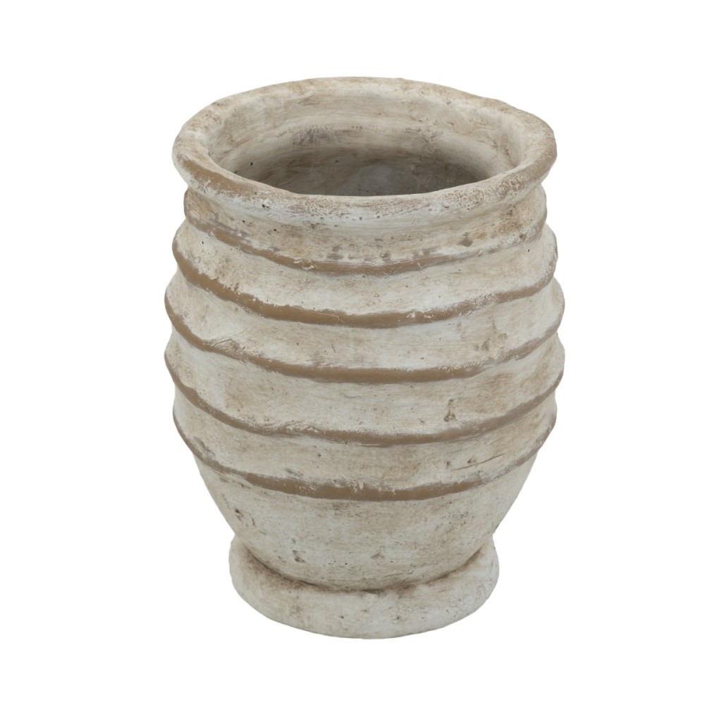Artekko Cement Μπεζ Τσιμεντένιο Βάζο (18x18x23)cm