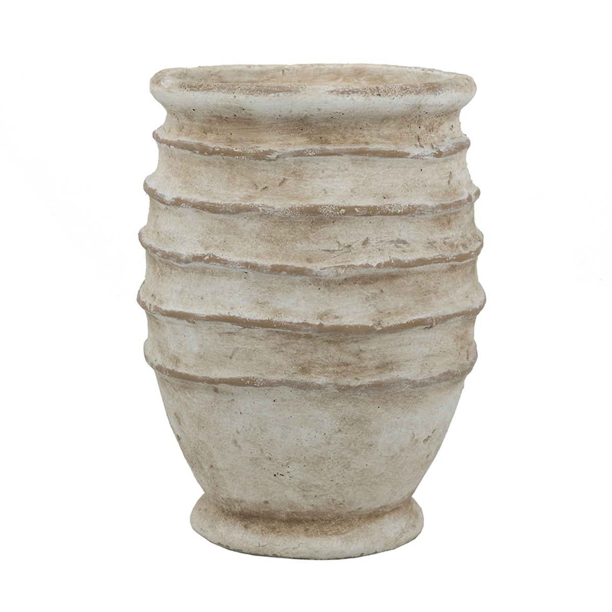 Artekko Cement Μπεζ Τσιμεντένιο Βάζο (24x24x33)cm
