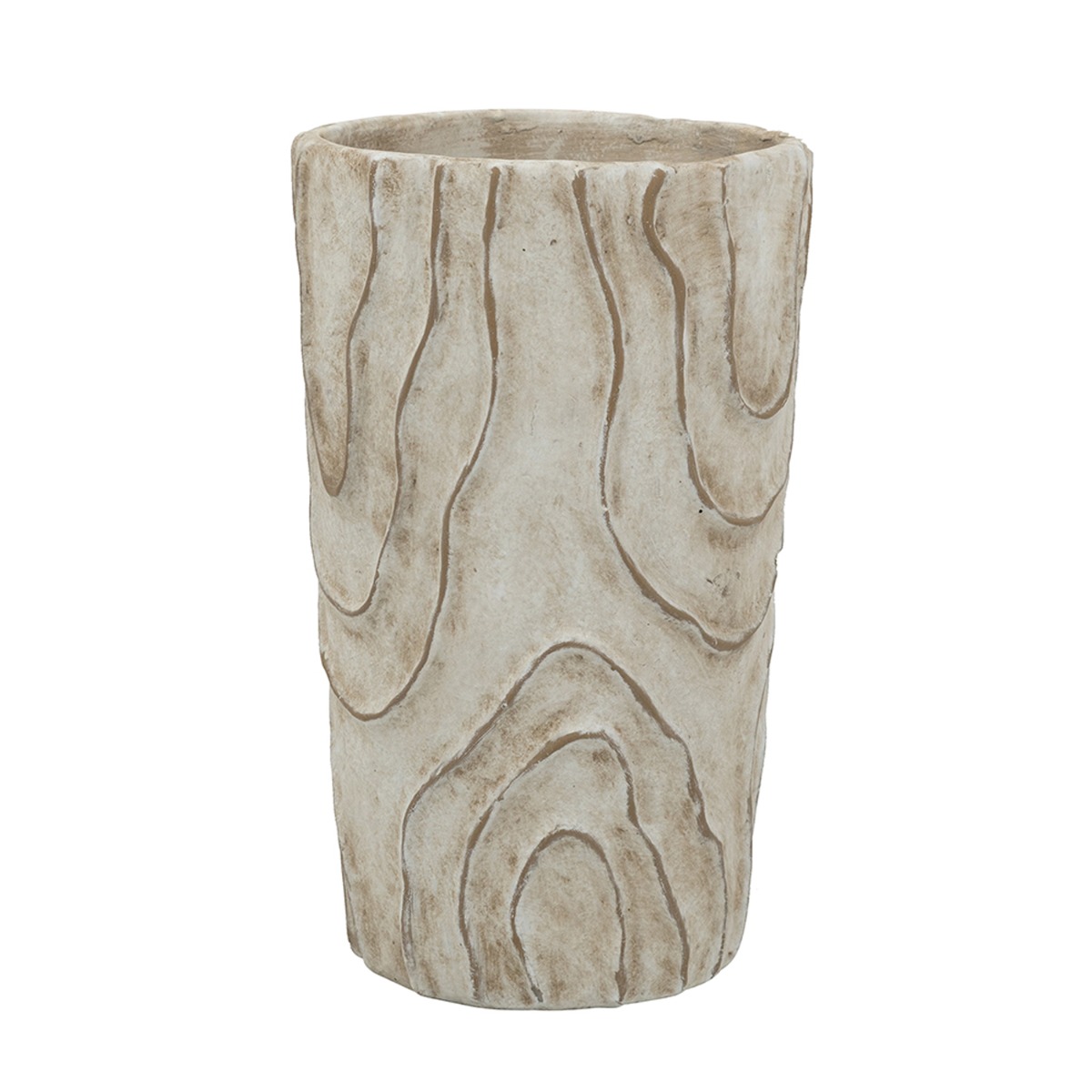 Artekko Cement Μπεζ Τσιμεντένιο Βάζο (18.5x18.5x29.5)cm