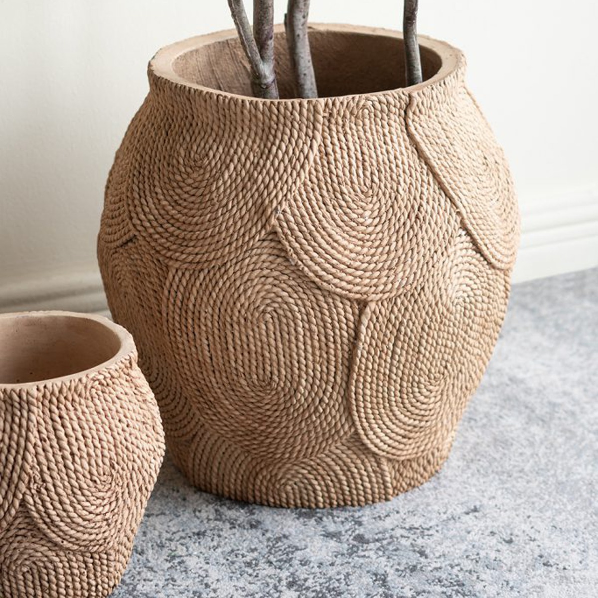 Artekko Cement Καφέ Τσιμεντένιο Κασπώ (38x38x37.5)cm