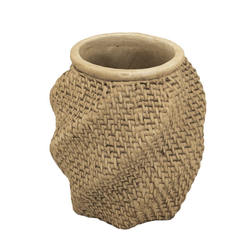 Artekko Cement Καφέ Τσιμεντένιο Κασπώ (21x21x22)cm