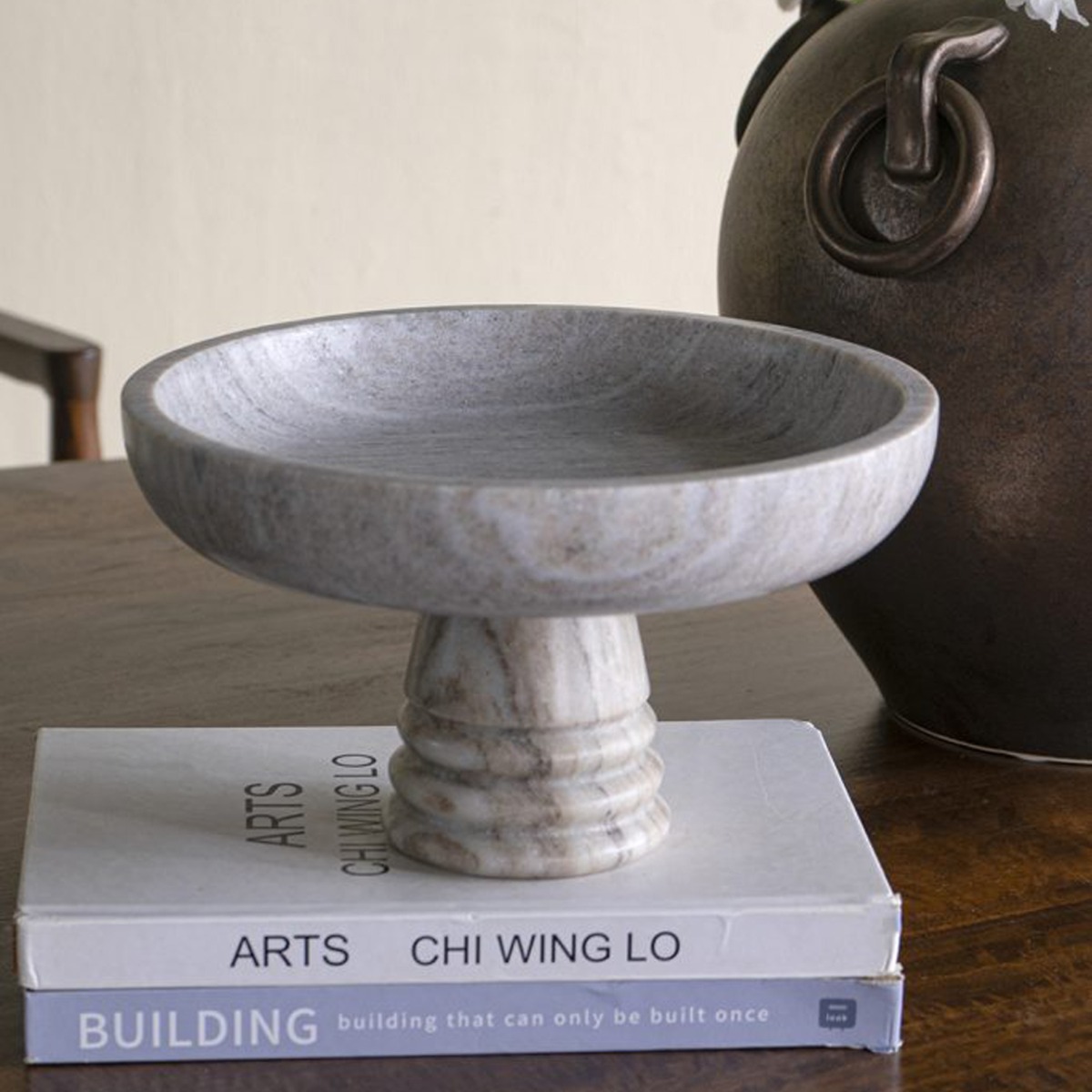 Artekko Marble Γκρι Μαρμάρινη Ορντερβιέρα (25x25x15)cm