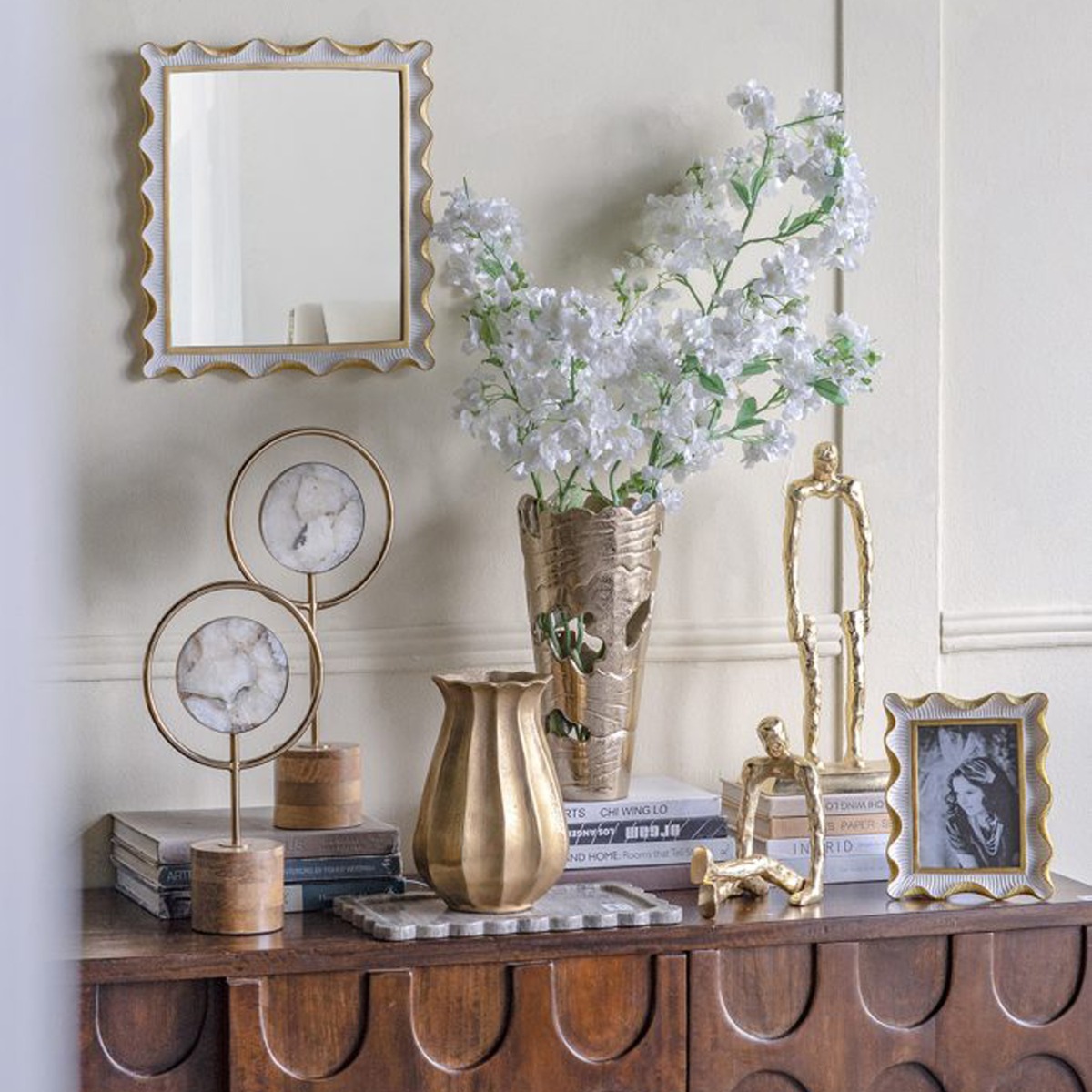 Artekko Marble Γκρι Μαρμάρινος Δίσκος Πλατό (35.5x20x1.8)cm