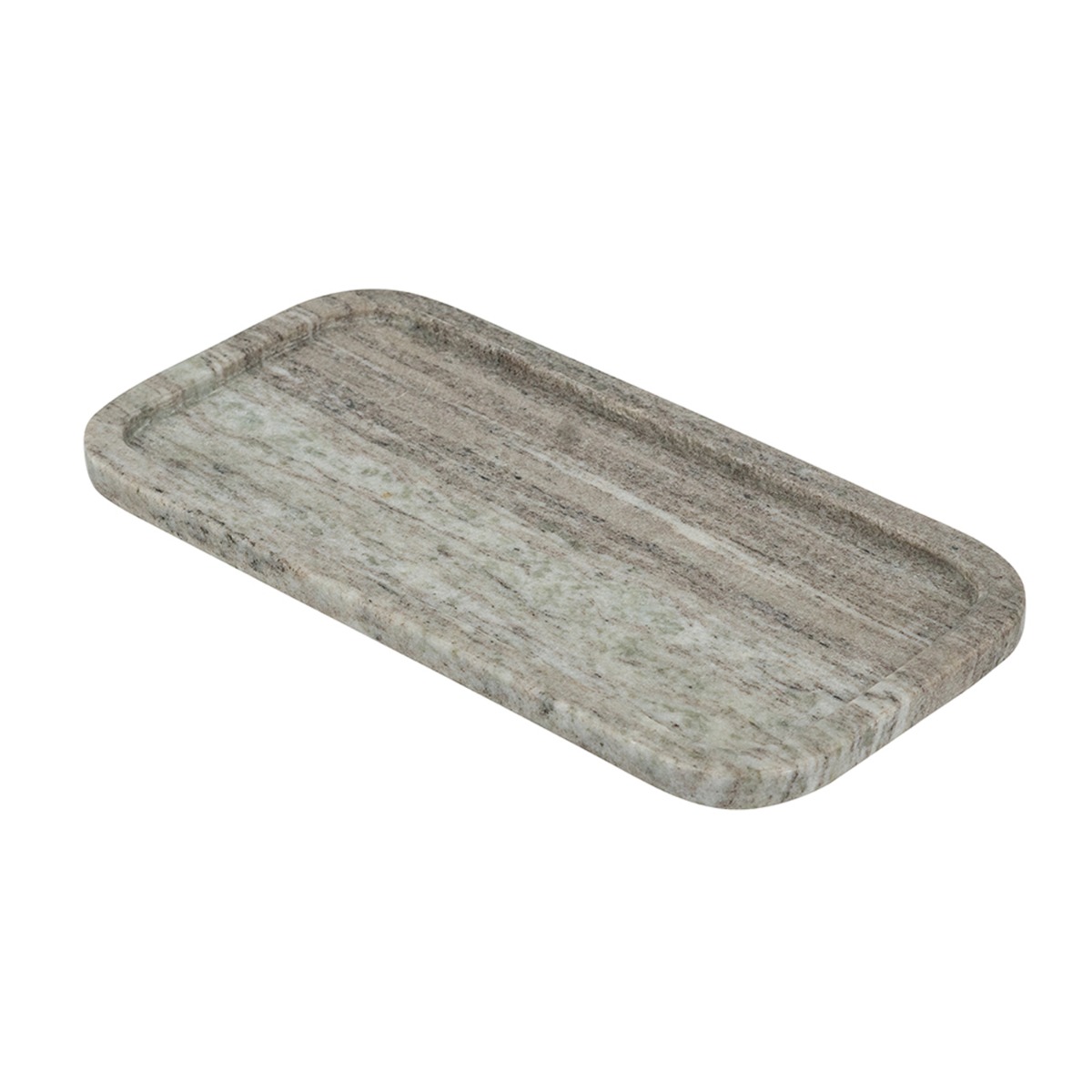 Artekko Marble Γκρι Μαρμάρινος Δίσκος Πλατό (30x15x1.8)cm