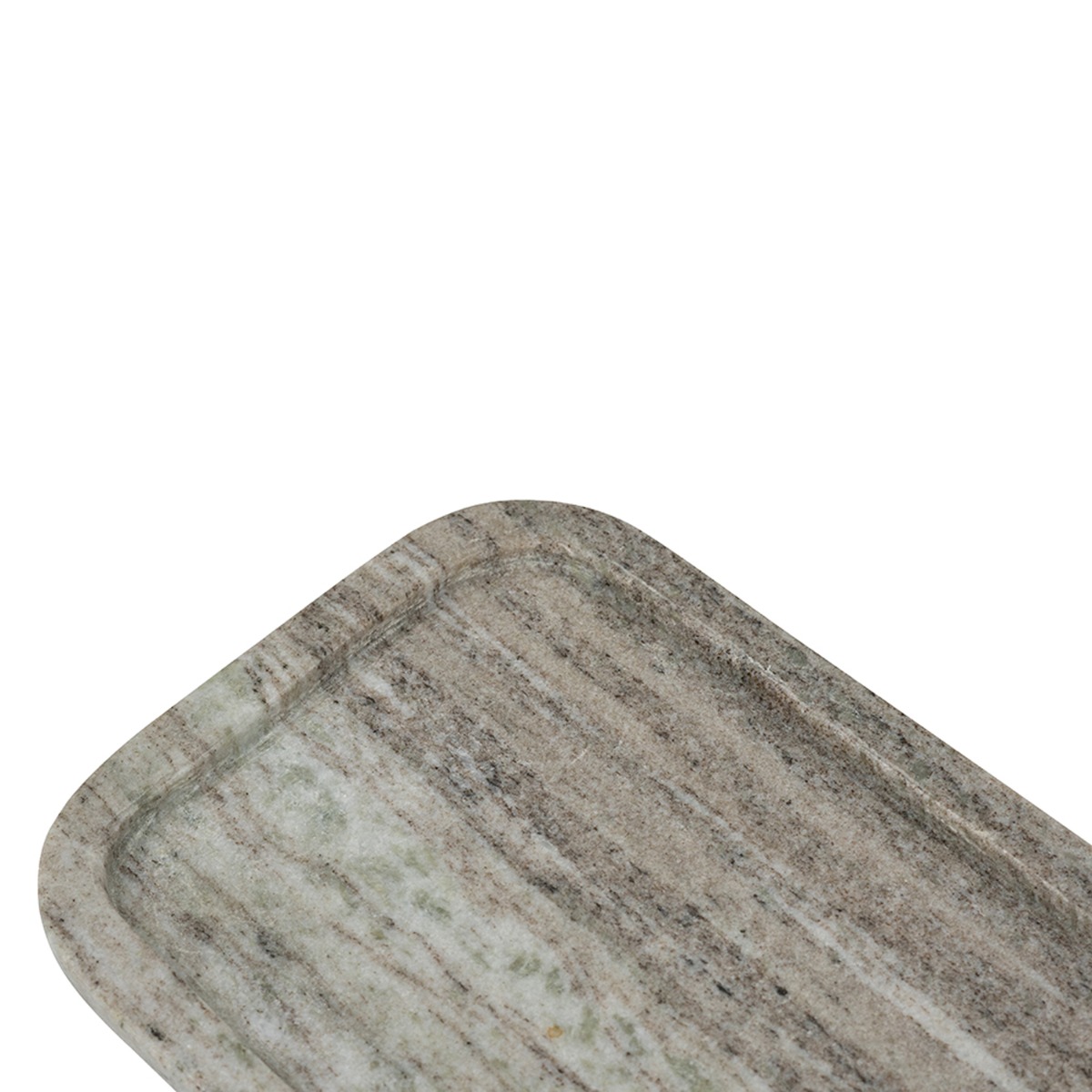 Artekko Marble Γκρι Μαρμάρινος Δίσκος Πλατό (30x15x1.8)cm