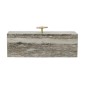 Artekko Marble Γκρι Μαρμάρινο Διακοσμητικό Κουτί Κοσμηματοθήκη με Αχάτη (38x12.5x16)cm
