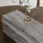 Artekko Marble Γκρι Μαρμάρινο Διακοσμητικό Κουτί Κοσμηματοθήκη με Αχάτη (38x12.5x16)cm