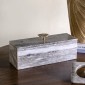 Artekko Marble Γκρι Μαρμάρινο Διακοσμητικό Κουτί Κοσμηματοθήκη με Αχάτη (38x12.5x16)cm