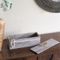 Artekko Marble Γκρι Μαρμάρινο Διακοσμητικό Κουτί Κοσμηματοθήκη με Αχάτη (38x12.5x16)cm