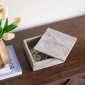 Artekko Marble Γκρι Μαρμάρινο Διακοσμητικό Κουτί Κοσμηματοθήκη (20x20x7.8)cm