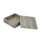 Artekko Marble Γκρι Μαρμάρινο Διακοσμητικό Κουτί Κοσμηματοθήκη (25x25x8)cm