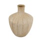 Artekko Candia Μπεζ Βάζο από Τερακότα με Χρυσό Φινίρισμα (25.5x25.5x34)cm