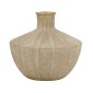 Artekko Candia Μπεζ Βάζο από Τερακότα με Χρυσό Φινίρισμα (28x28x25.5)cm