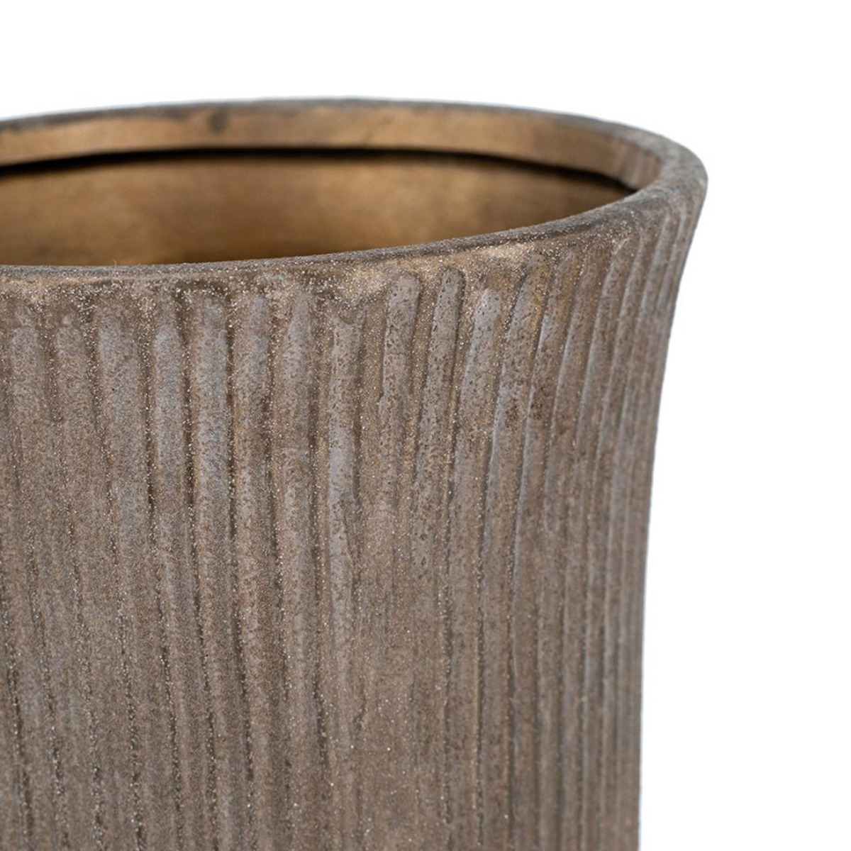 Artekko Candia Καφέ Βάζο από Τερακότα με Μπρονζέ Φινίρισμα (17.5x17.5x56.5)cm