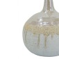 Artekko Glazed Μπεζ Κεραμικό Βάζο (20.5x20.5x25)cm