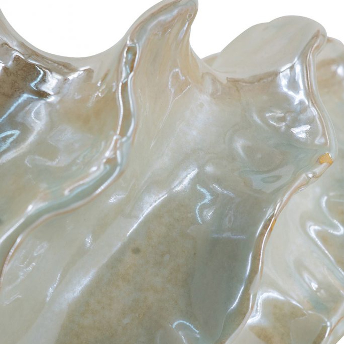 Artekko Glazed Μπεζ Κεραμικό Βάζο (40x40x15)cm