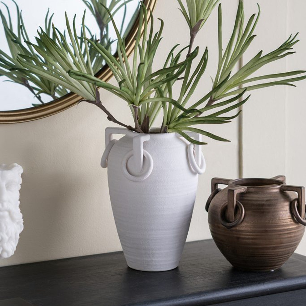 Artekko Candia Λευκό Κεραμικό Βάζο (19x19x29)cm